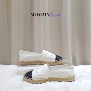 Chanel Espadrille White/Black Leather