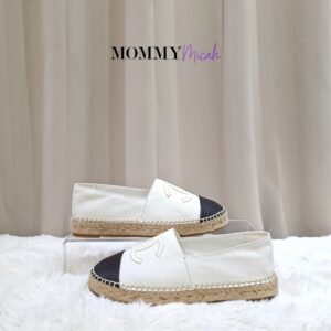 Chanel Espadrille White/Black Leather
