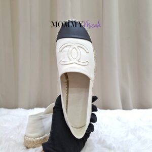 Chanel Espadrille White/Black Leather