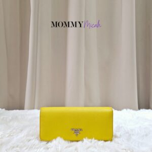 Prada Yellow Saffiano Flap Long Wallet #42
