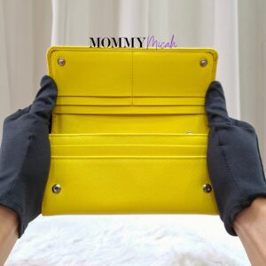 Prada Yellow Saffiano Flap Long Wallet #42