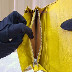 Prada Yellow Saffiano Flap Long Wallet #42