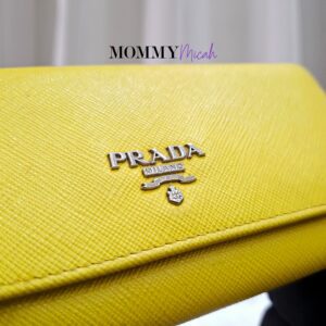 Prada Yellow Saffiano Flap Long Wallet #42