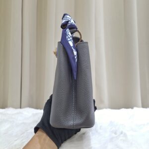 LV Capucines BB Grey Embellished Crown Flowers
