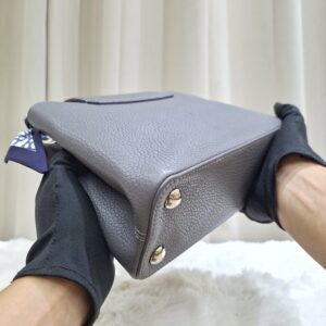 LV Capucines BB Grey Embellished Crown Flowers