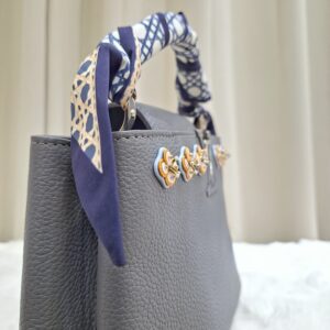LV Capucines BB Grey Embellished Crown Flowers