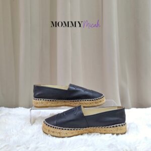 Chanel Espadrille Black Leather
