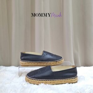 Chanel Espadrille Black Leather