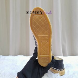Chanel Espadrille Black Leather