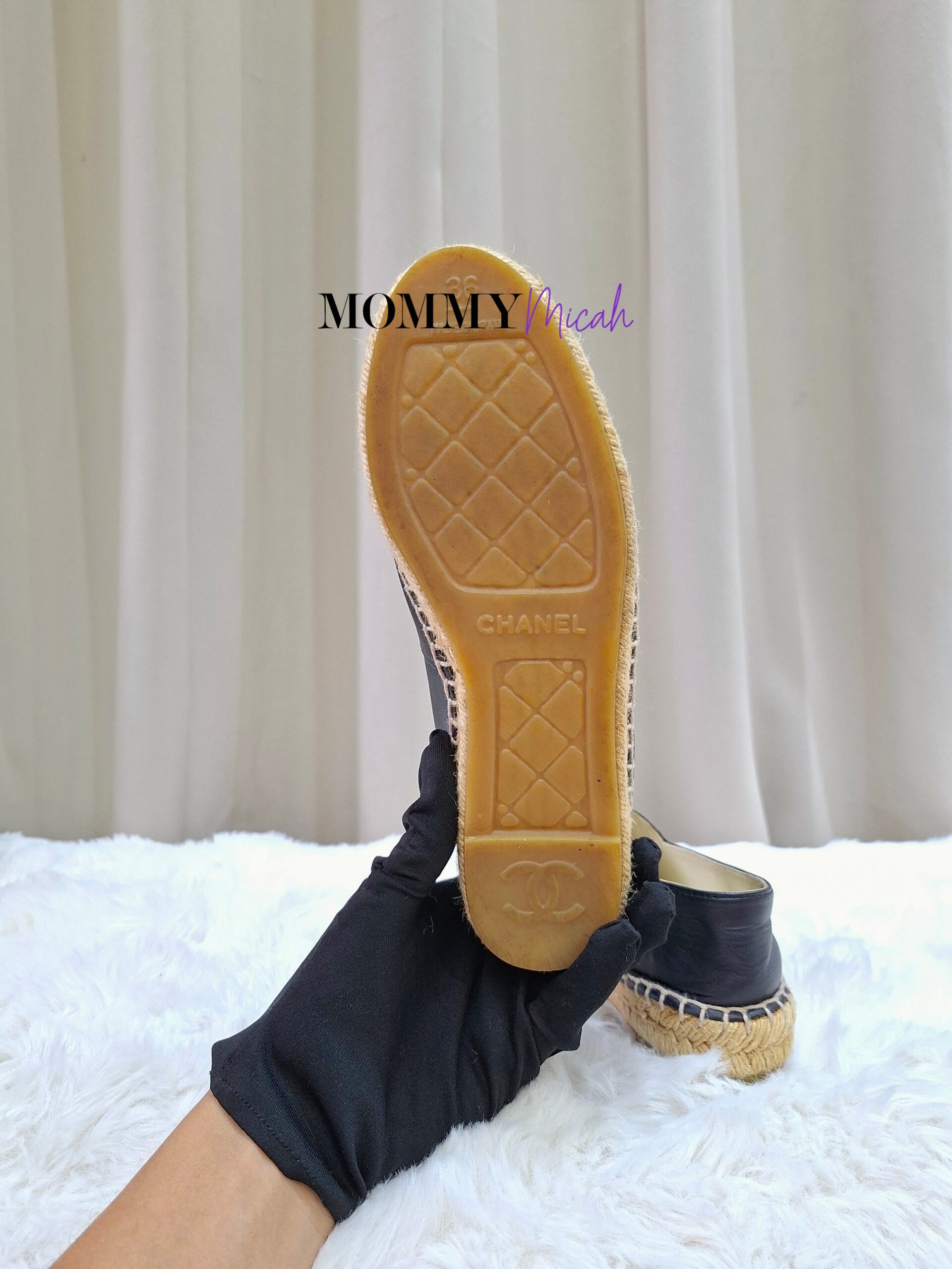 Chanel Espadrille Black Leather Chanel Espadrille Black Leather