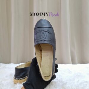 Chanel Espadrille Black Leather