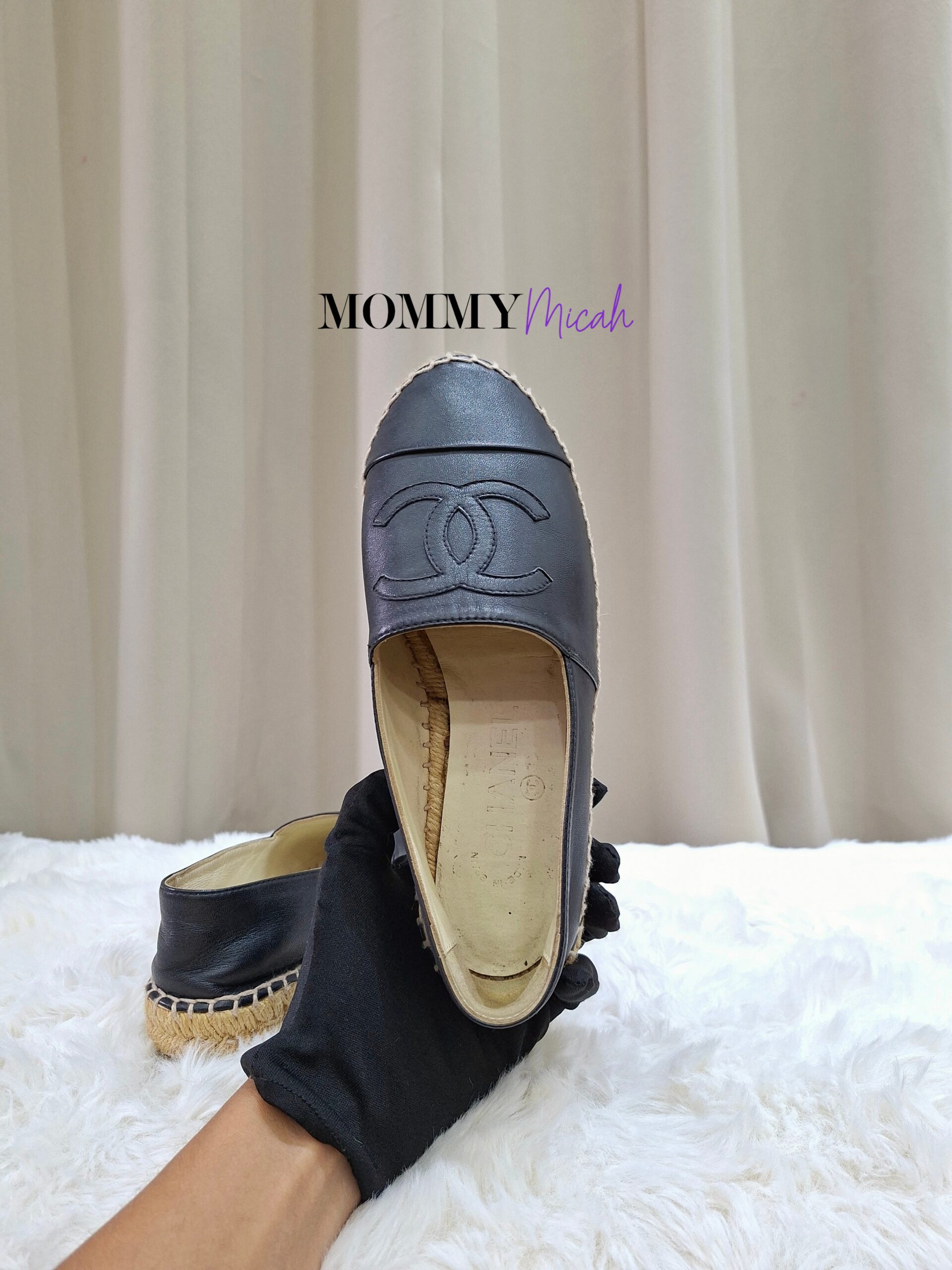 Chanel Espadrille Black Leather Chanel Espadrille Black Leather