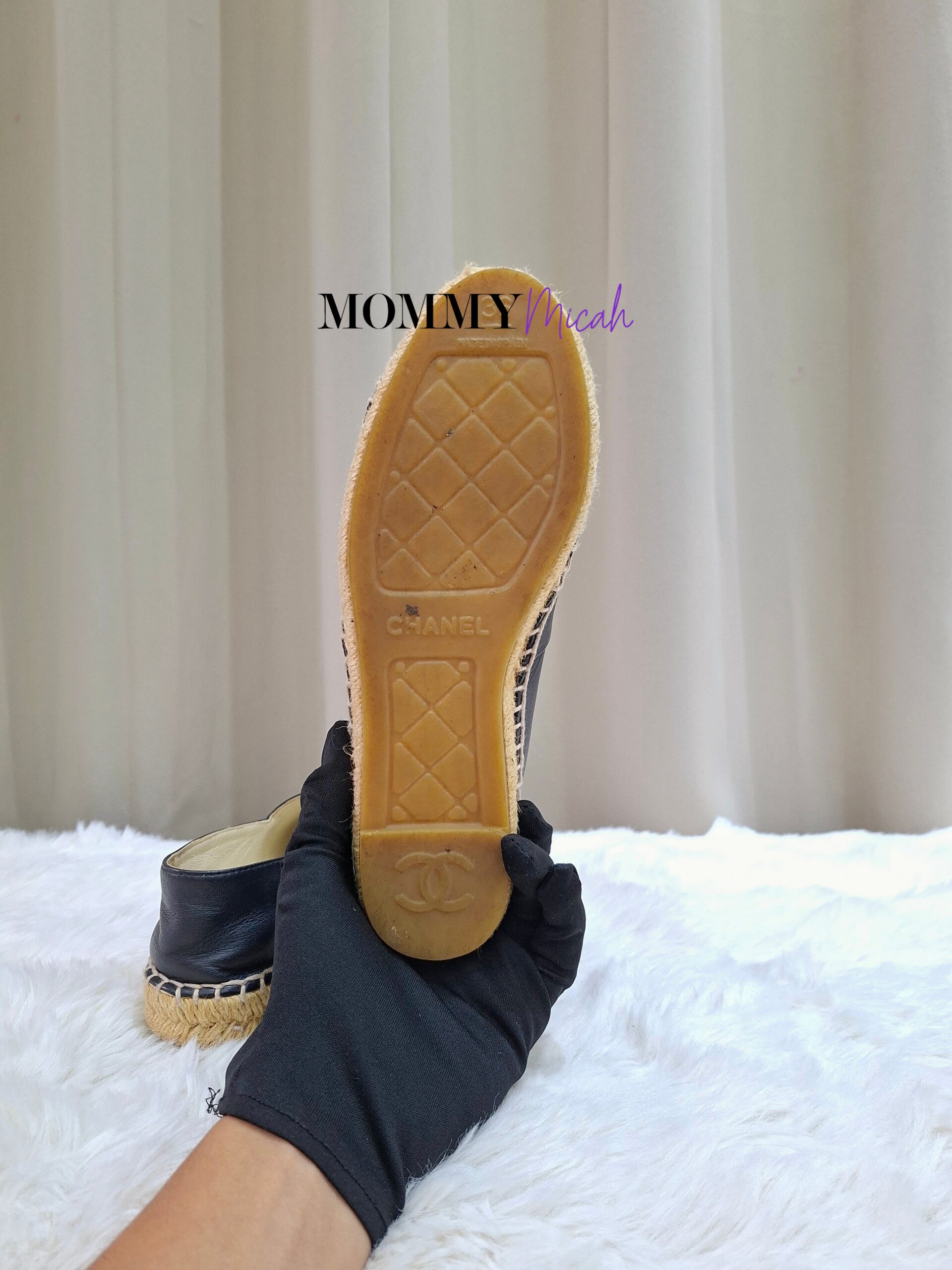 Chanel Espadrille Black Leather Chanel Espadrille Black Leather