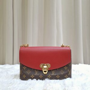 Home LV St.Placide Red Monogram CA1188 with booklet, receipt, dustbag, box in Excellent Condition