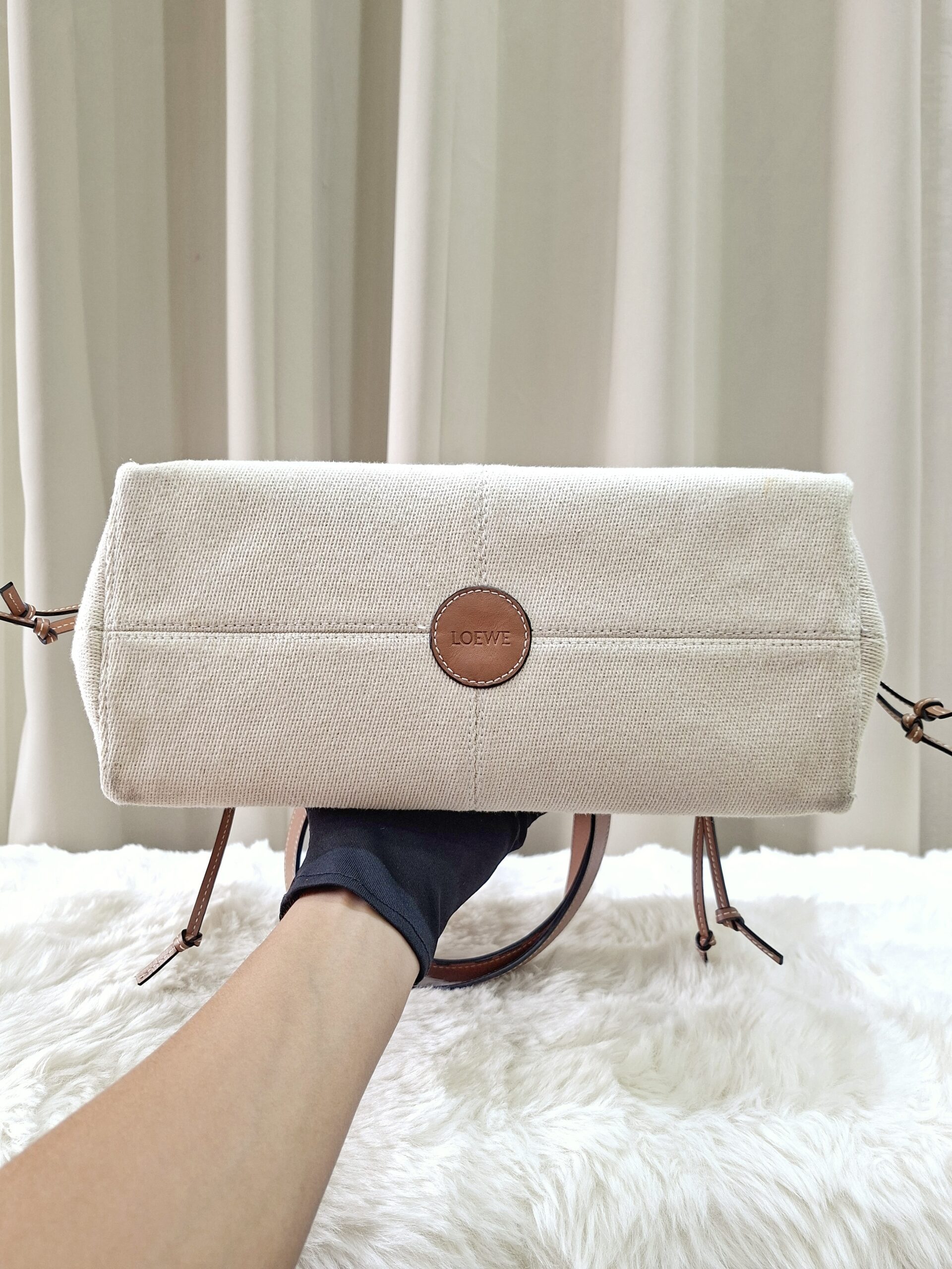 Loewe Cushion Tote Bag Small Beige Loewe Cushion Tote Bag Small Beige