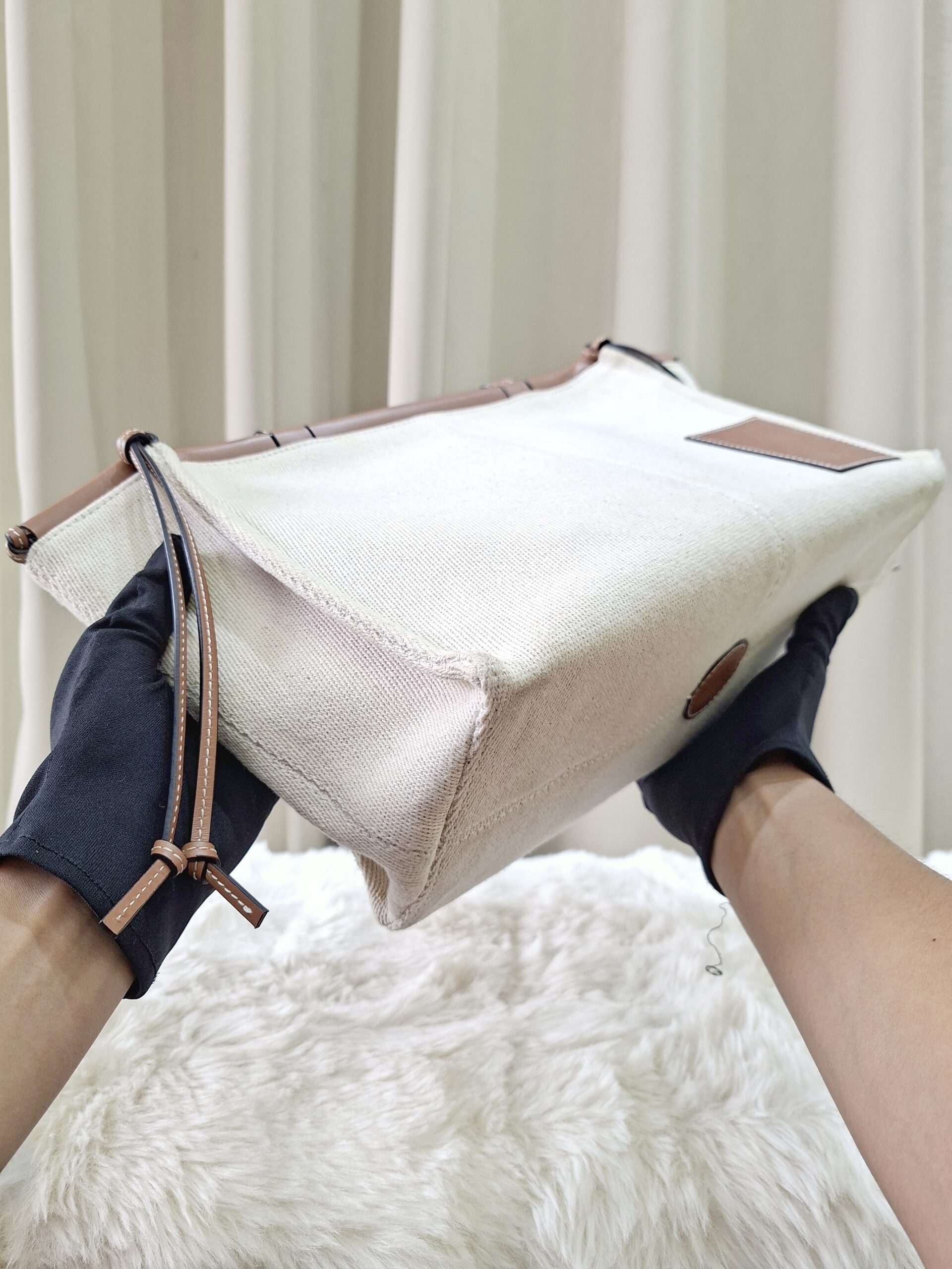 Loewe Cushion Tote Bag Small Beige Loewe Cushion Tote Bag Small Beige