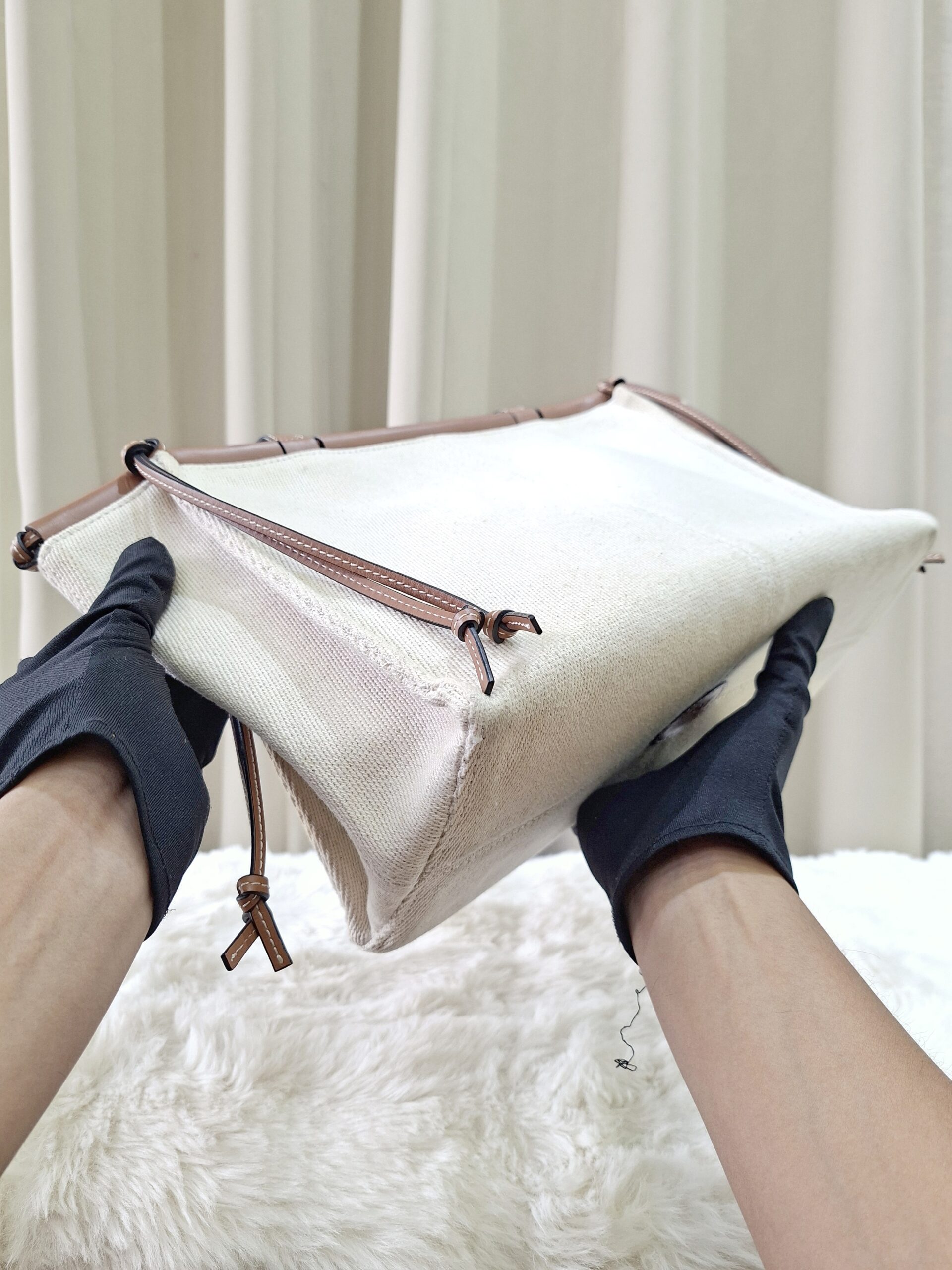 Loewe Cushion Tote Bag Small Beige Loewe Cushion Tote Bag Small Beige