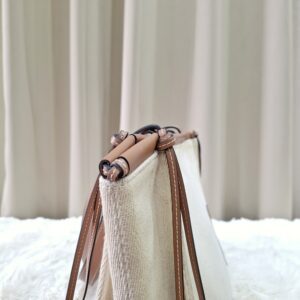 Loewe Cushion Tote Bag Small Beige