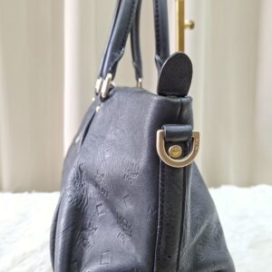 MCM Black Leather Two Way Bag