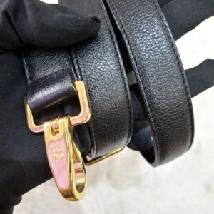 MCM Black Leather Two Way Bag