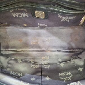 MCM Black Leather Two Way Bag