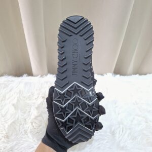 Jimmy Choo Norway Knit Sock Sneakers Black Studded