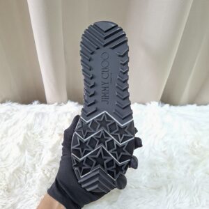 Jimmy Choo Norway Knit Sock Sneakers Black Studded