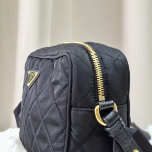 Prada Nero Tessuto Impuntu Camera Bag