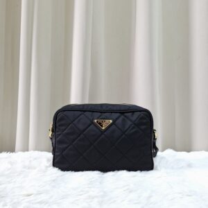 Prada Nero Tessuto Impuntu Camera Bag