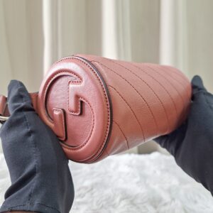 Gucci Blondie Mini Barrel Pink Shoulder Bag