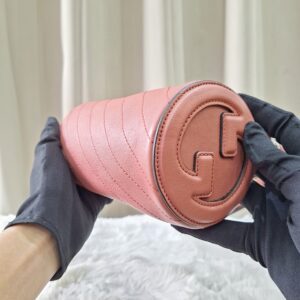 Gucci Blondie Mini Barrel Pink Shoulder Bag