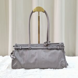Prada Bonnie Grey Leather Shoulder Bag 31/E