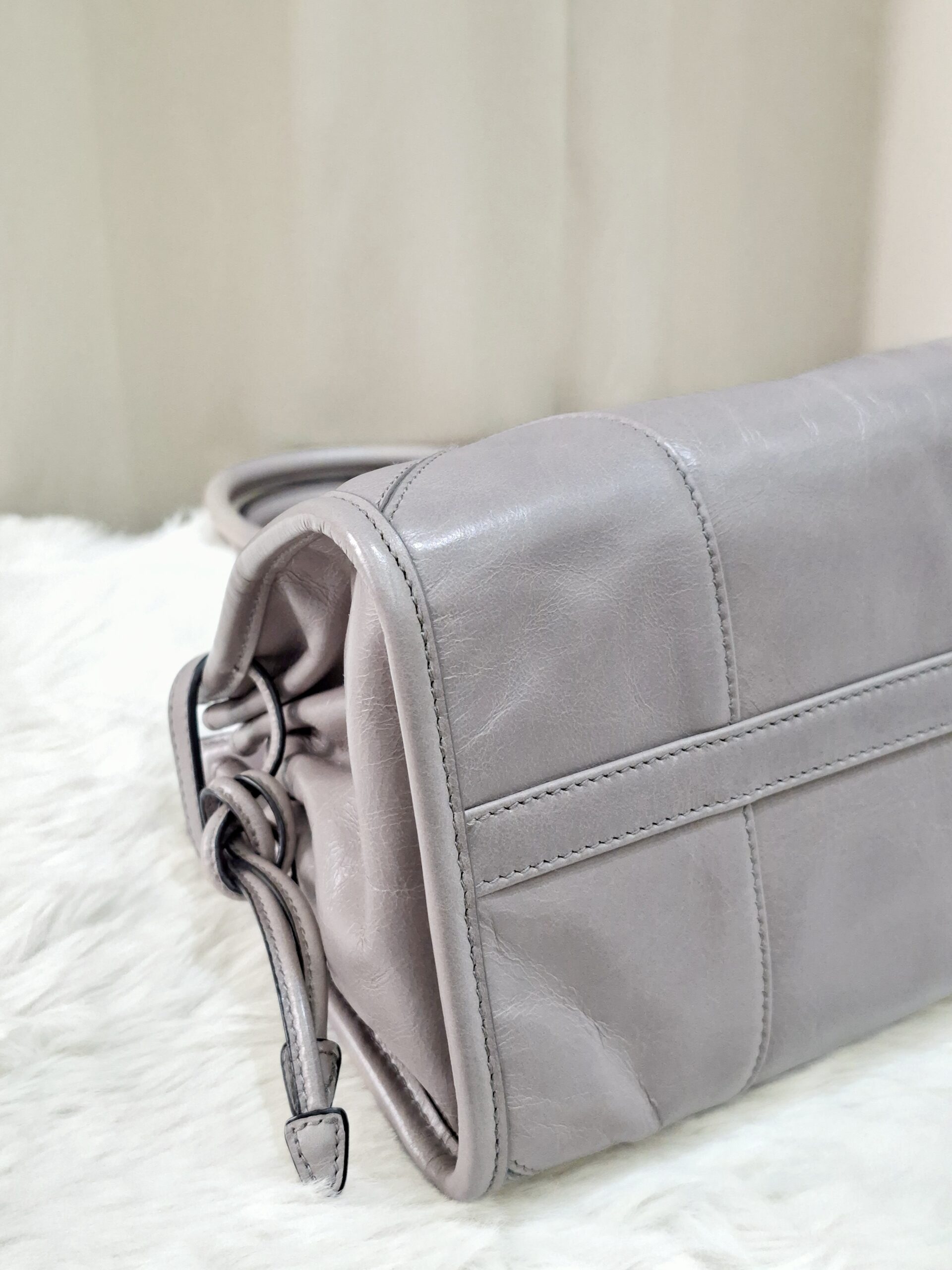 Prada Bonnie Grey Leather Shoulder Bag 31/E Prada Bonnie Grey Leather Shoulder Bag 31/E