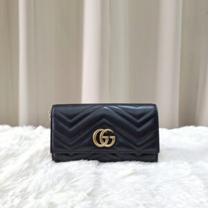 Gucci Chevron GG Marmont Wallet