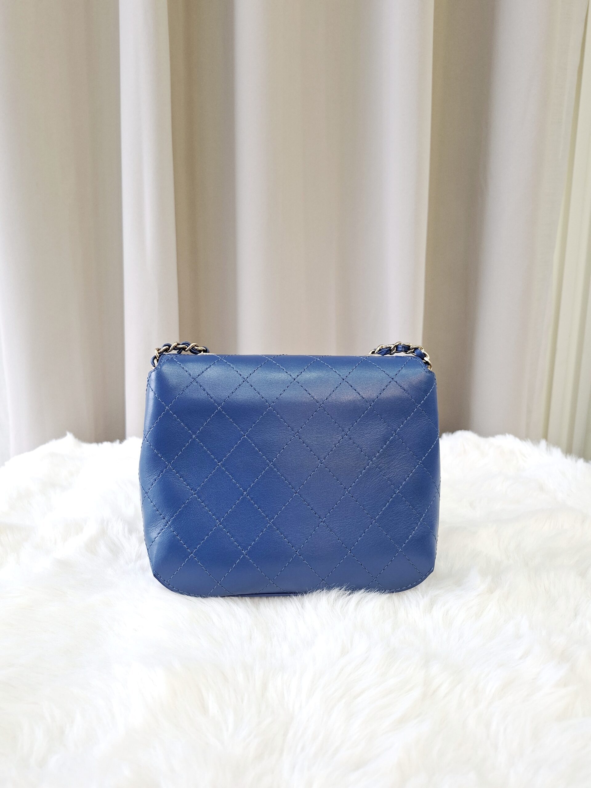 chanel blue flap bag calfskin ghw series 27 chanel blue flap bag calfskin ghw series 27