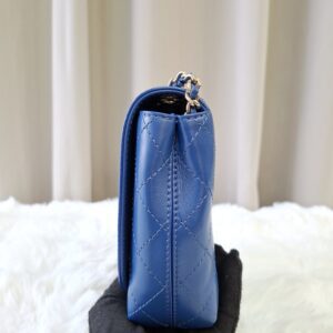 chanel blue flap bag calfskin ghw series 27