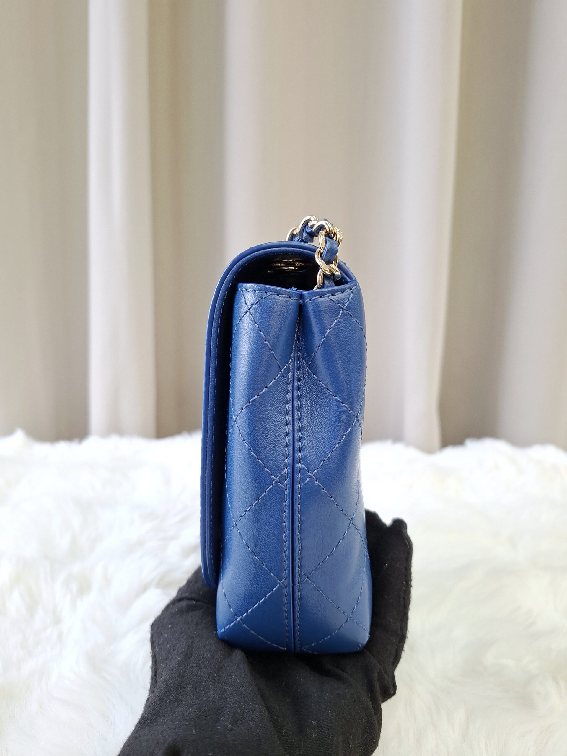 chanel blue flap bag calfskin ghw series 27 chanel blue flap bag calfskin ghw series 27