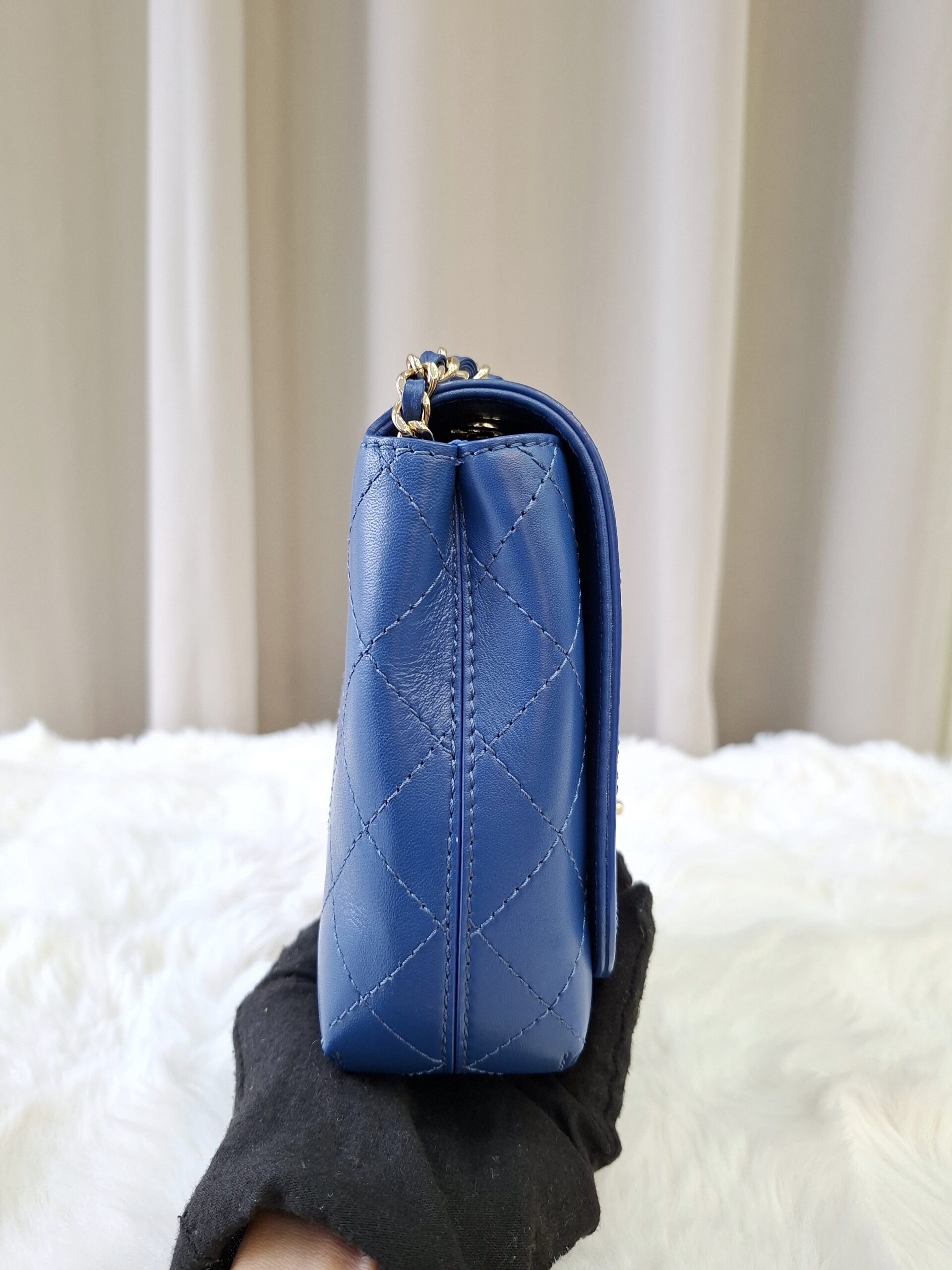 chanel blue flap bag calfskin ghw series 27 chanel blue flap bag calfskin ghw series 27