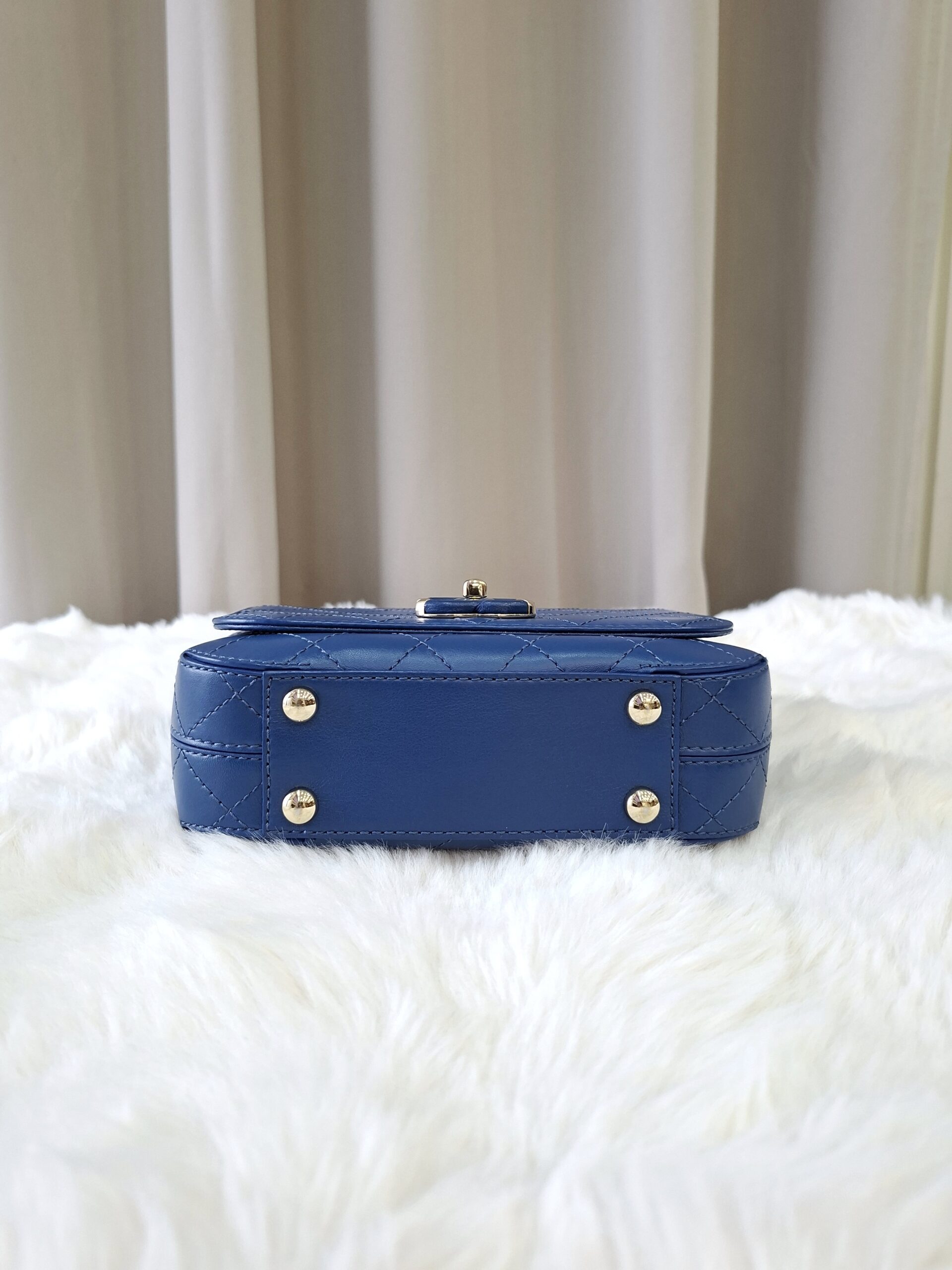 chanel blue flap bag calfskin ghw series 27 chanel blue flap bag calfskin ghw series 27