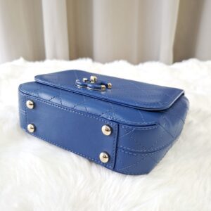 chanel blue flap bag calfskin ghw series 27