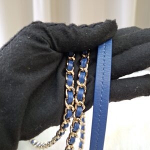 chanel blue flap bag calfskin ghw series 27