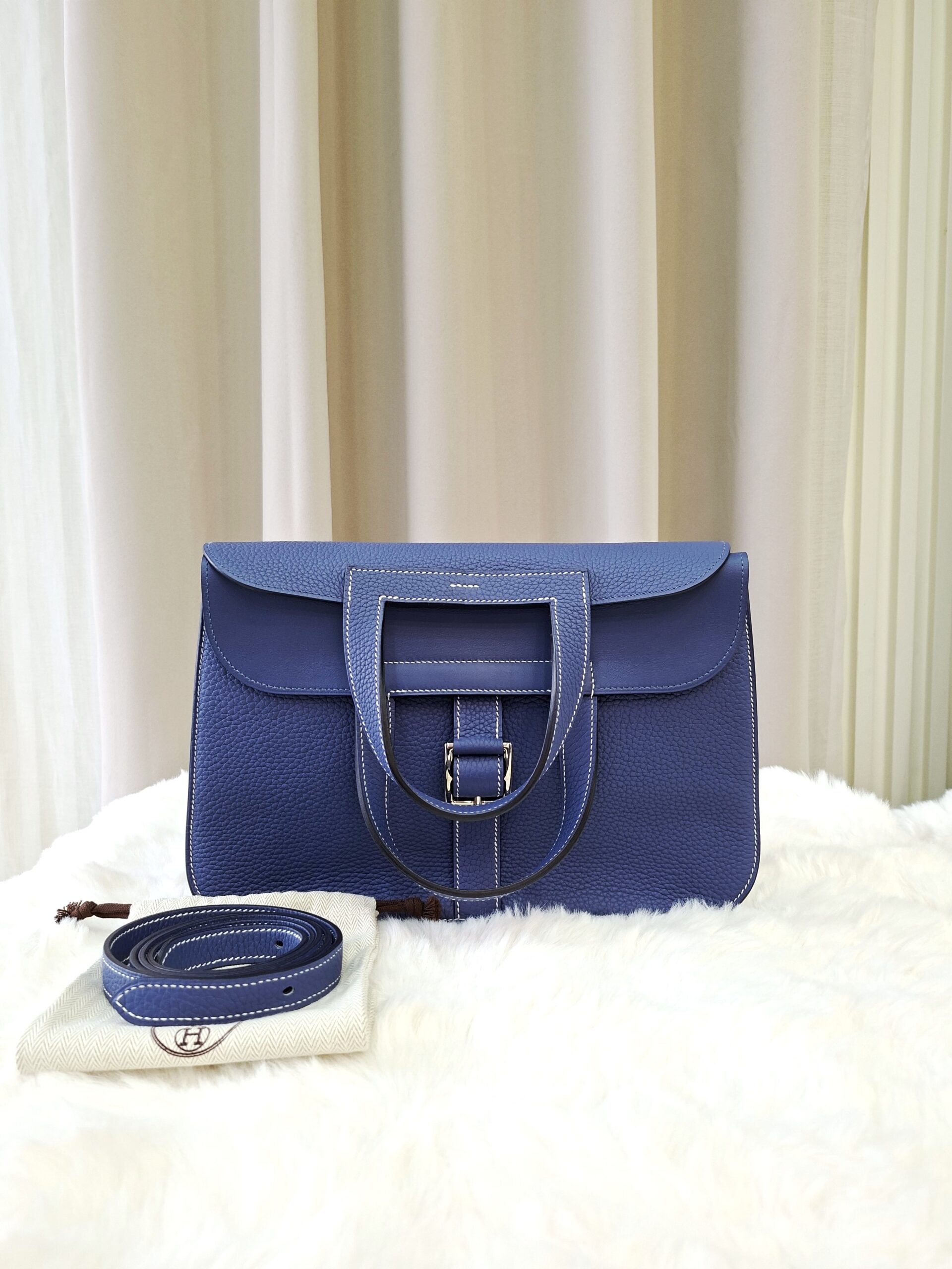 hermes halzan 31 bleu brighton clemence phw stamp c hermes halzan 31 bleu brighton clemence phw stamp c
