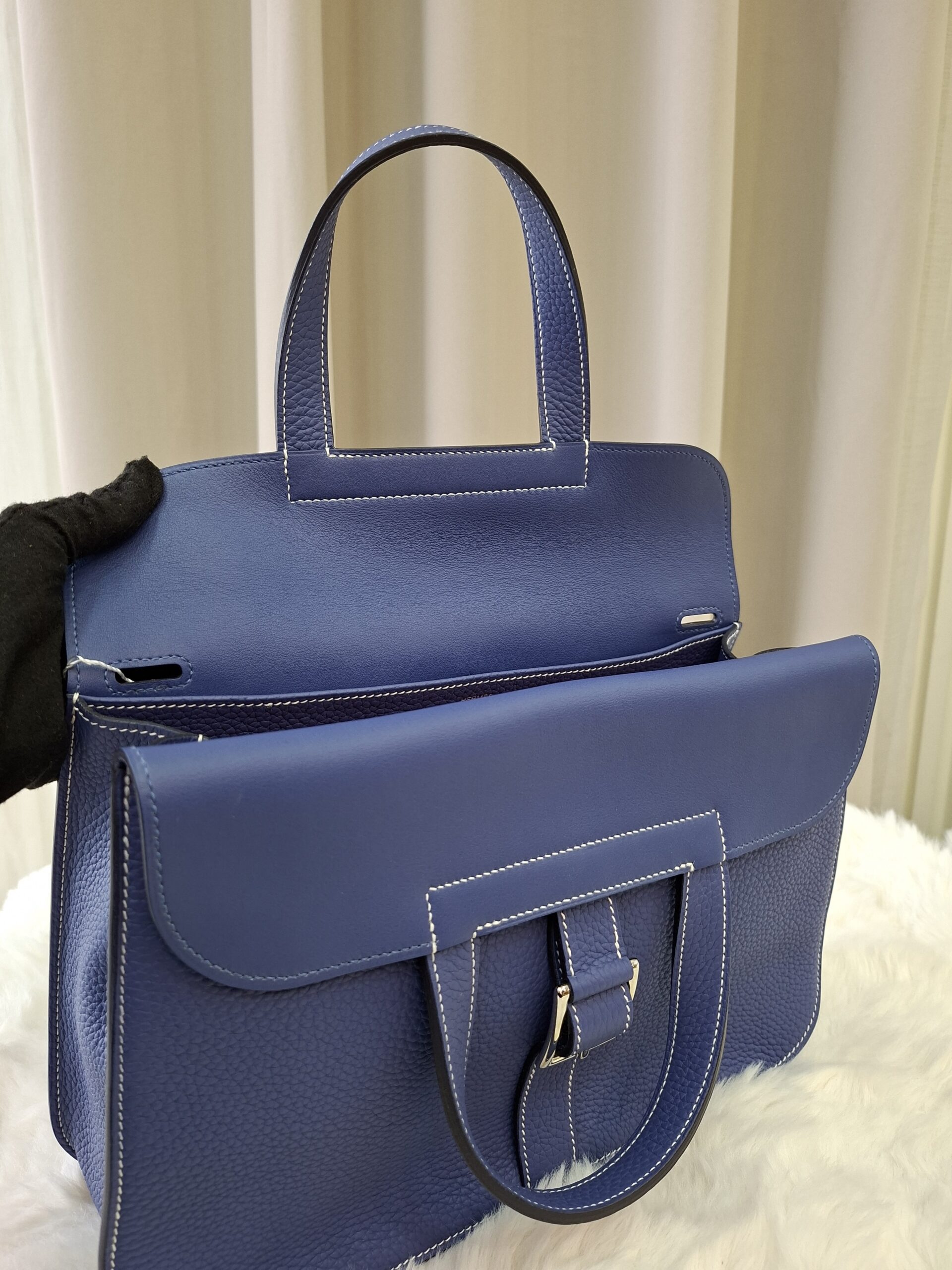 hermes halzan 31 bleu brighton clemence phw stamp c hermes halzan 31 bleu brighton clemence phw stamp c