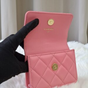 chanel hook clutch pink ghw series 31
