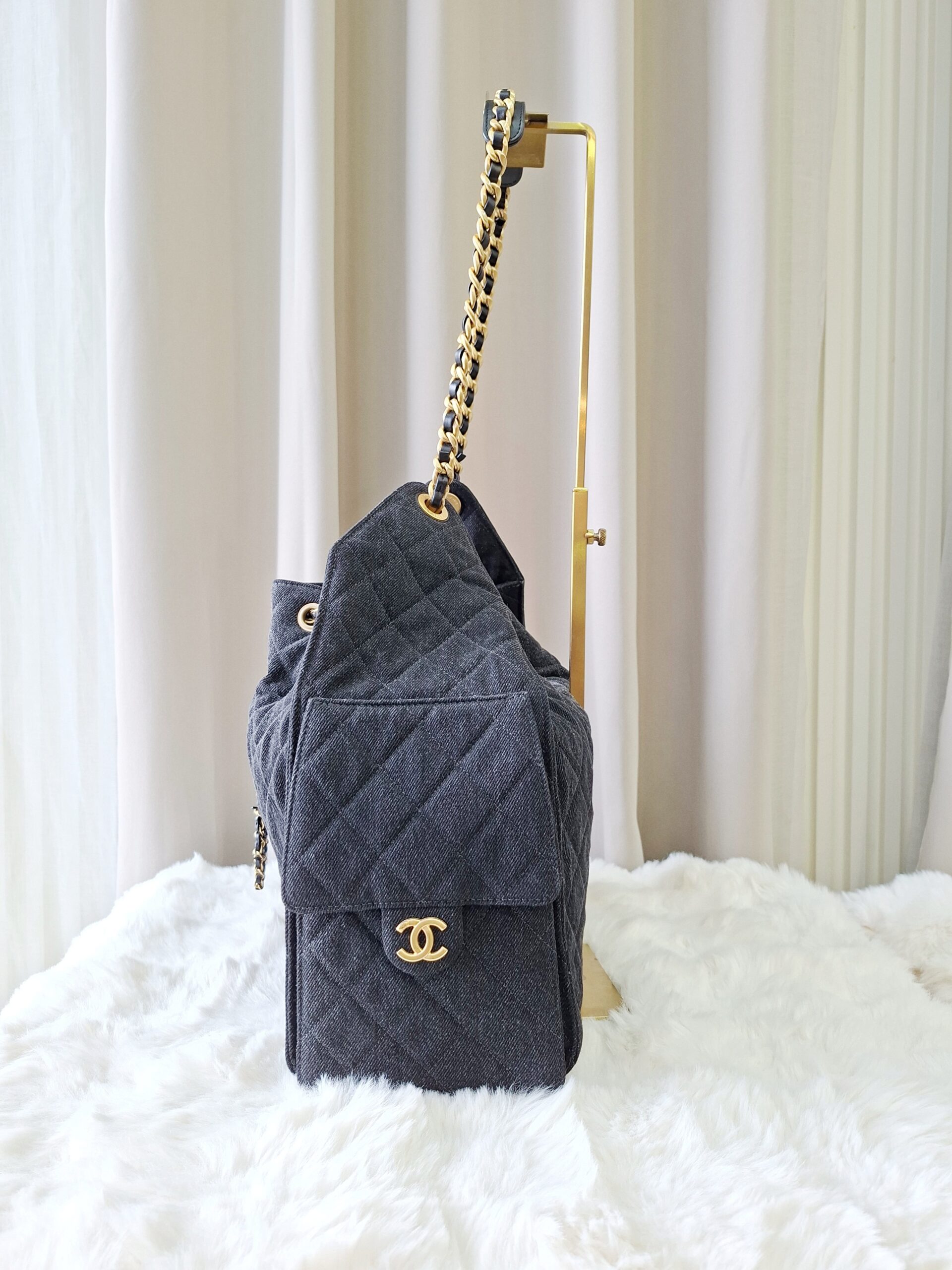 chanel c25 medium black wash denim microchipped 2025 chanel c25 medium black wash denim microchipped 2025