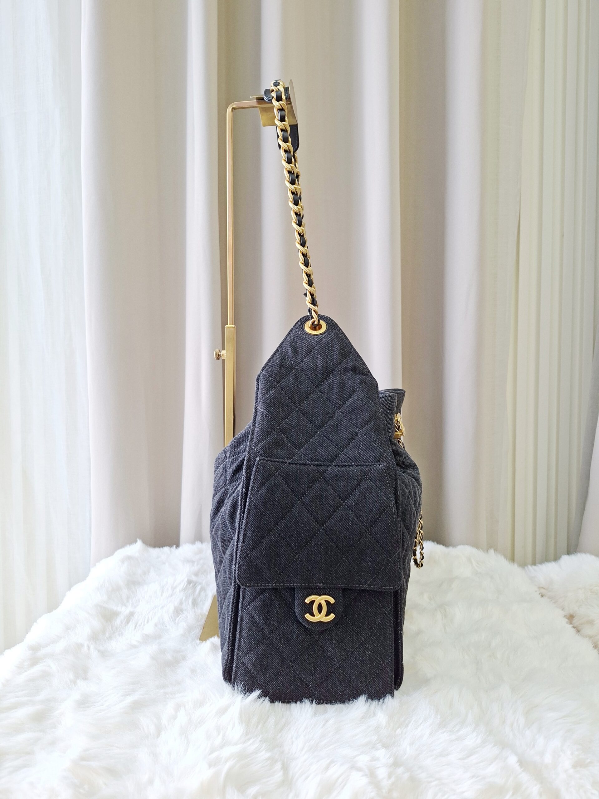 chanel c25 medium black wash denim microchipped 2025 chanel c25 medium black wash denim microchipped 2025