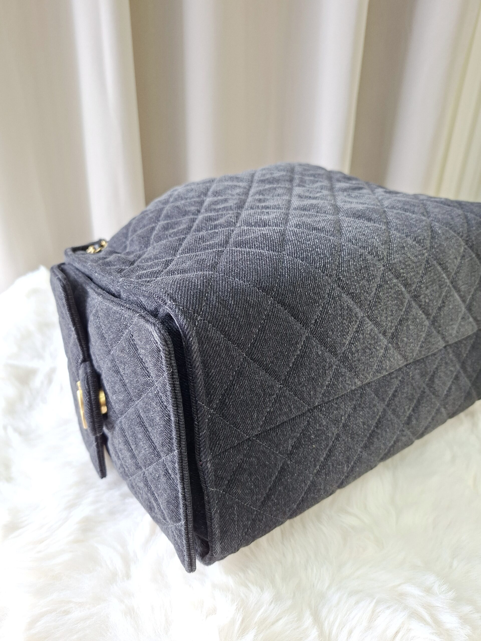 chanel c25 medium black wash denim microchipped 2025 chanel c25 medium black wash denim microchipped 2025