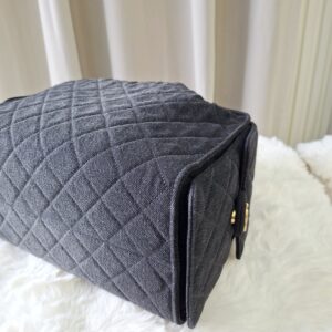 chanel c25 medium black wash denim microchipped 2025