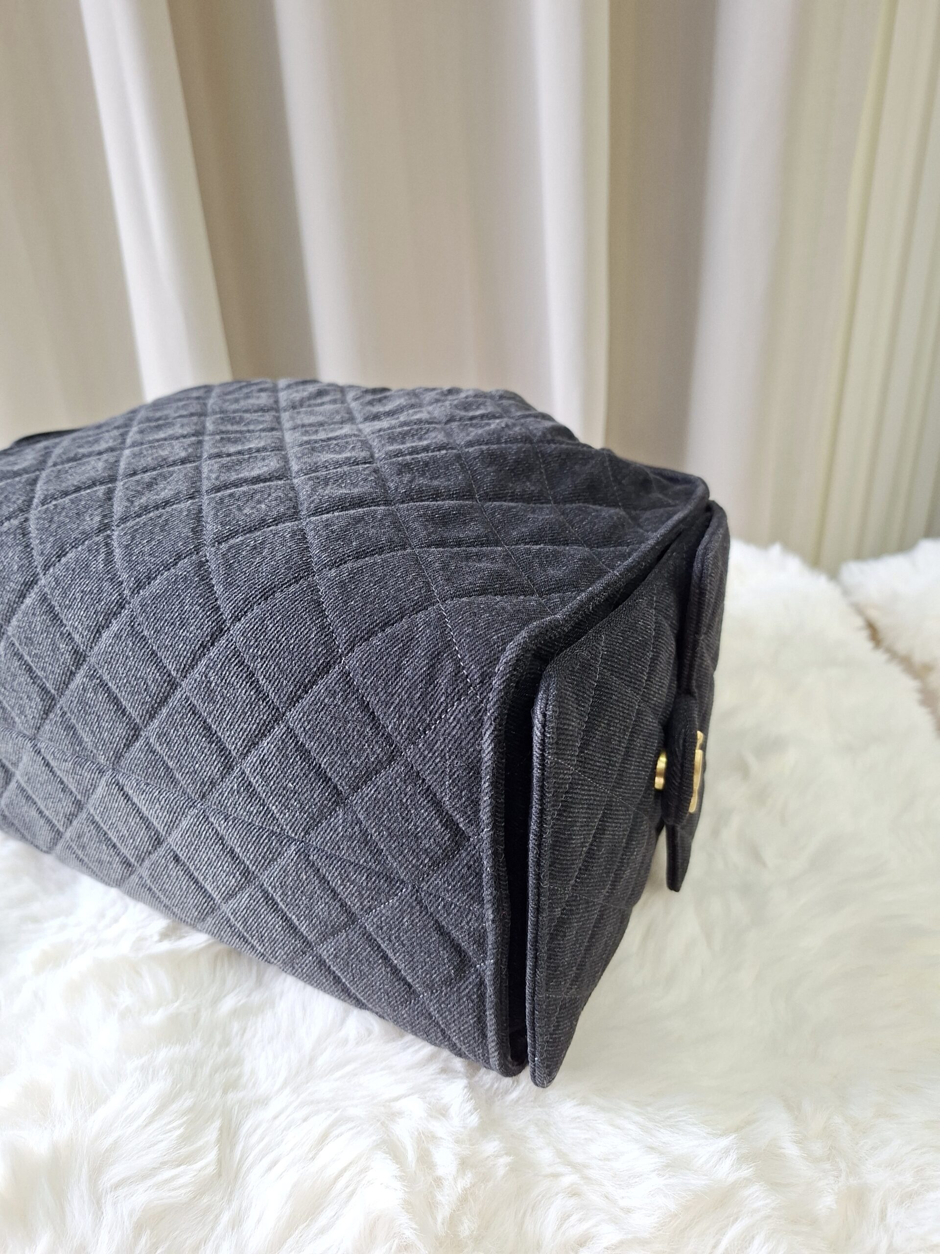 chanel c25 medium black wash denim microchipped 2025 chanel c25 medium black wash denim microchipped 2025