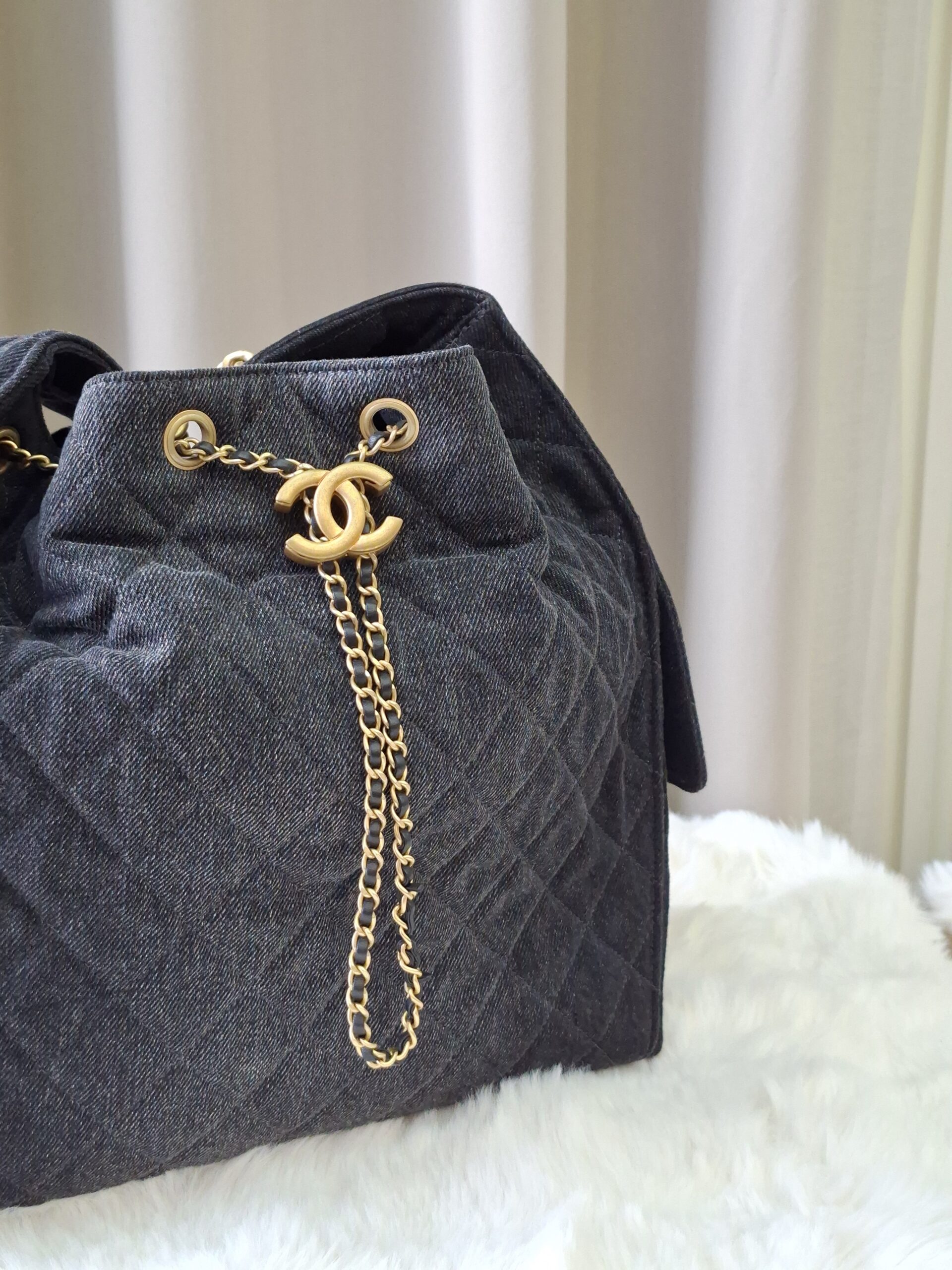 chanel c25 medium black wash denim microchipped 2025 chanel c25 medium black wash denim microchipped 2025
